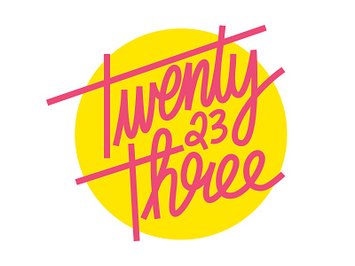 23 23 illustrator lettering twenty three vector