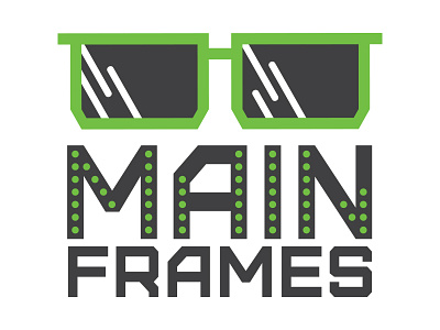Mainframes branding glasses logo logos logotype typography