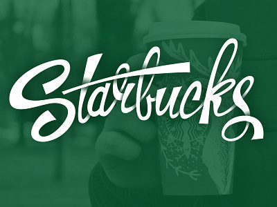 Starbucks coffee hand lettering lettering script starbucks