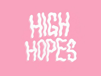 High Hopes - Panic! At The Disco design graphic design hand lettering highhopes ipadpro lettering music p!atd patd pink procreate typography