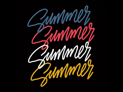 SUMMER design graphic design hand lettering lettering procreate script summer typography