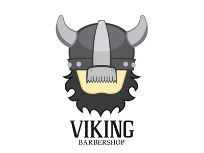 Viking Barbershop Logo brand identity illustration logo portfolio salon