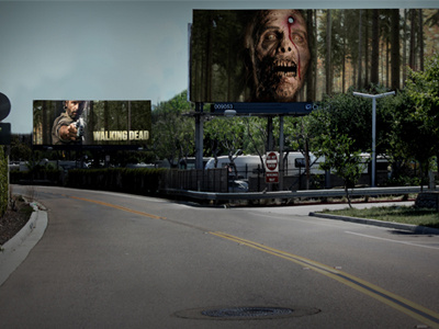 Walking Dead advertising billboards outdoor walking dead zombies