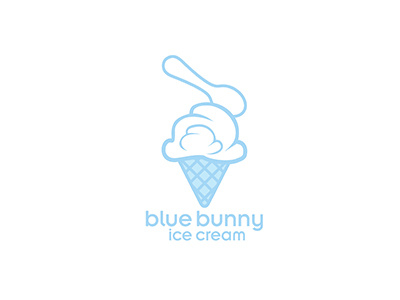 Blue Bunny Ice Cream Logo Design blue bunny ice cream logo design sd portfolio