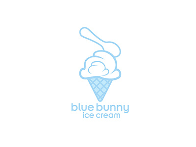 Blue Bunny Ice Cream Logo Design