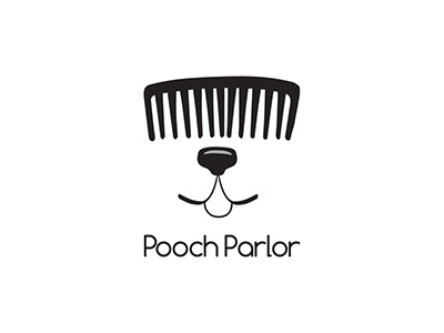 Pooch Parlor Logo Design branding dog grooming logo design pooch parlor sd portfolio