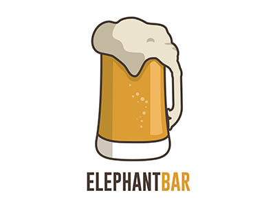 Elephant Bar Logo beer mug branding elephant bar logo design sdportfolio