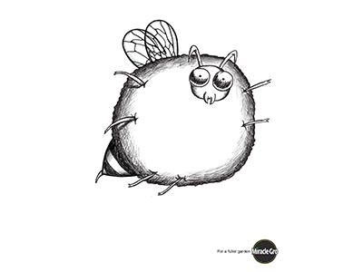 Miracle Gro Campaign Bumble Bee advertising bee illustration miracle gro sd portfolio