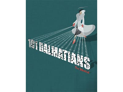 101 Dalmatians Poster 101 dalmatians digital illustration disney musical poster design sd portfolio