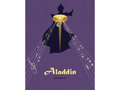 Aladdin the Musical aladdin digital illustration disney musical poster design sd portfolio