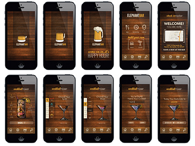 Elephant Bar App Design app design bar elephant bar sd portfolio