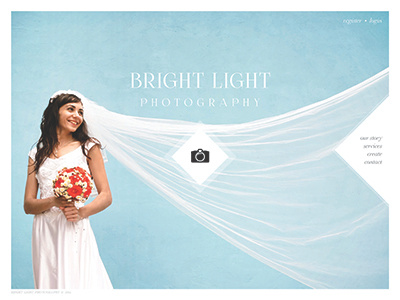 Bright Light Wedding Photography Web Design