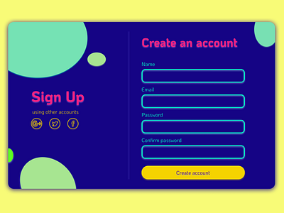 DailyUI #001 - Sign Up