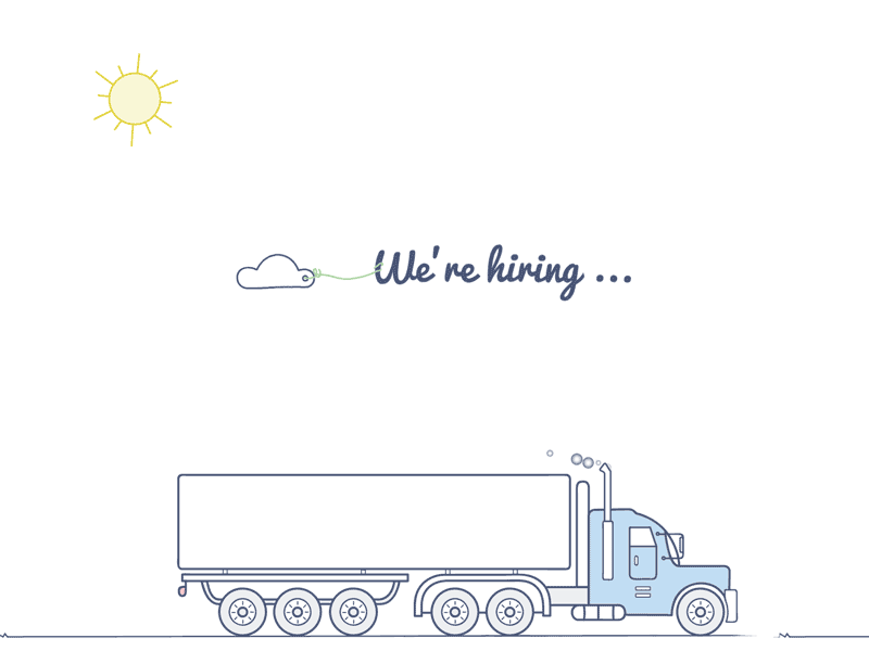 We're hiring @KeepTruckin blue designer gif hiring illustration islamabad job keeptruckin line pakistan road truck