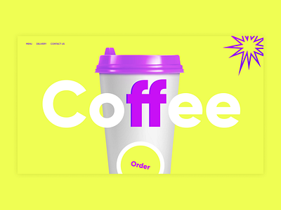 Coffee Shop Website Concept coffee neon ui design web design website