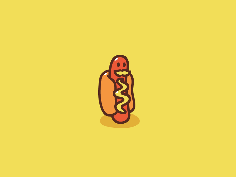 Say hello to my man 2d animation character creature gif hotdog illustration laslow motion motion graphics