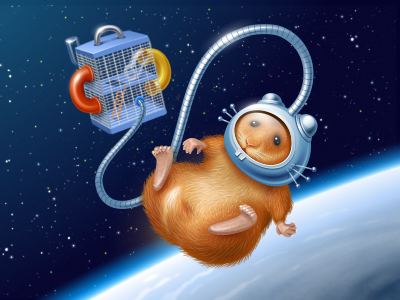 Space Hamster astronaut cage earth hamster icon iconka space stars