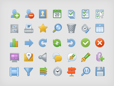 Icons for CRM control crm iconka icons management relationship system