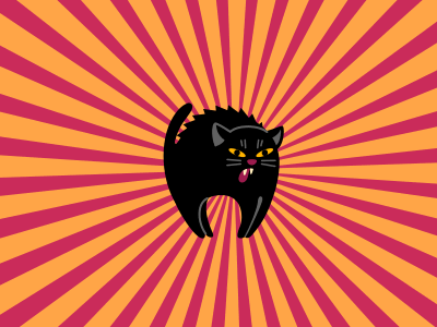 Hissssterical cat hiss rage black cat kitty icon iconka freeware