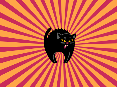 Hissssterical cat black cat freeware hiss icon iconka kitty rage