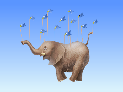 Virtual gift for MirTesen.ru bird elephant friendship gift icon iconka virtual