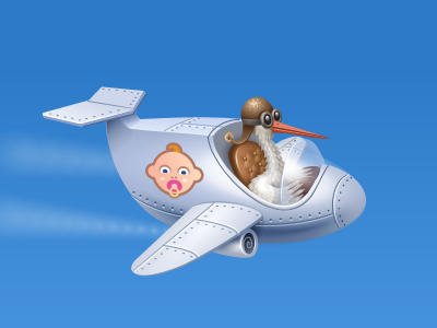 Stark for MirTesen.ru airplane baby birth birthday fly icon iconka kid pilot stark