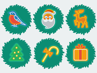 Christmas Wreath Icons