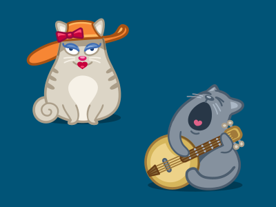 Midnight serenade banjo cat hat icon iconka juliette play romeo saint valentine serenade sing song