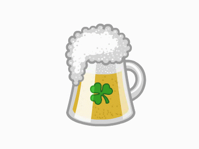 Go Irish Animation animation bar beer clover drink gif ireland irish pub saint patrick shamrock