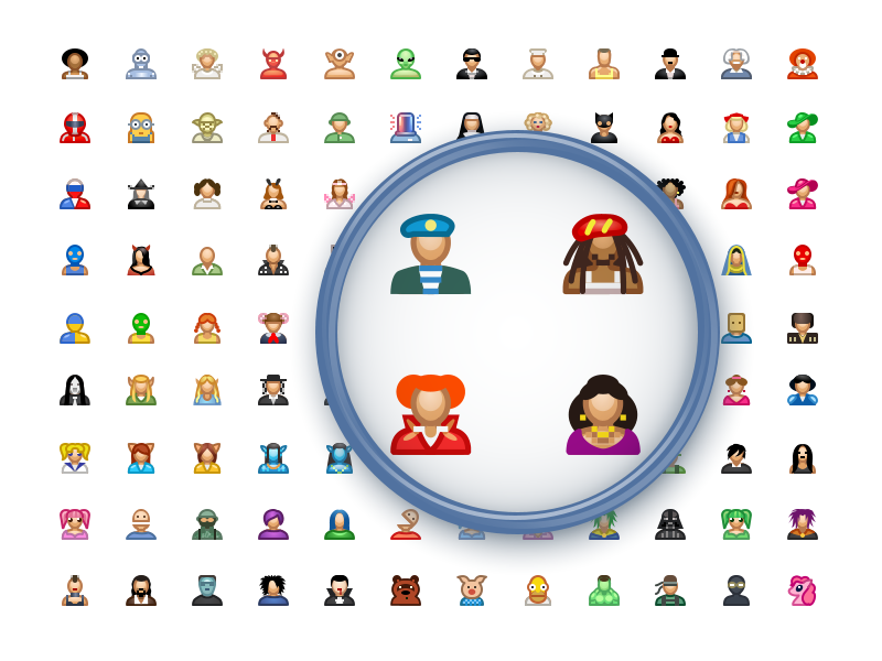 Avatars for Spaces.ru avatar head buddy profile user mask social icon iconka