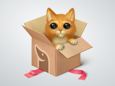 Love me, feed me, never leave me animal box cat cute delivery funny gift pet virtual gift