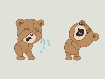 Theodore's Emotions bear character cry emoji emotion icon imo laugh sticker tears teddy toy