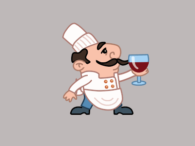 Wine tasting animation chef cook drink gif sticker wine