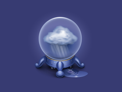 Rain icon cloud drop glass icon iconka icons orb pool rain water