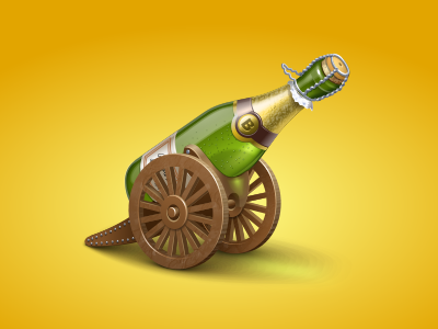 Champagne Cannon alcohol bottle cannon champagne icon icons virtual gift wheels