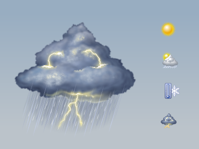 Weather icons cloud freeze icon iconka icons lightning rain snow snowflake sun thunderstorm weather