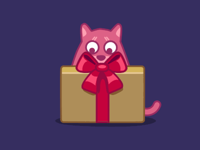 What's in the box? animal animation cartoon cat character cute gif pet