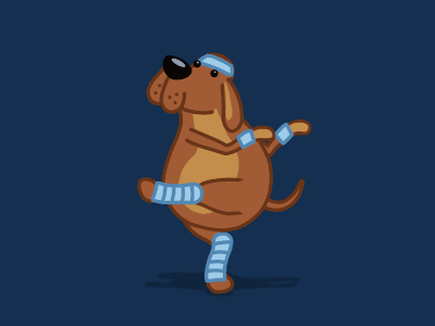 Shake your fats Doggie animal animation character dog fitness gif health hound mascot pet sport