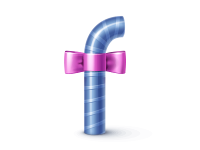 Facebow bow candy cane facebook icon iconka stripe