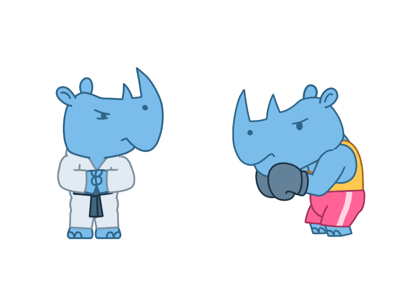 Rhino Animation for IMO Messenger animal animation character gif mascot rhino sport sticker
