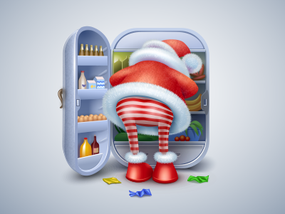 Guard your fridge candy christmas fridge icon iconka santa xmas