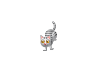 Cat Animation cat down icon iconka upside walking
