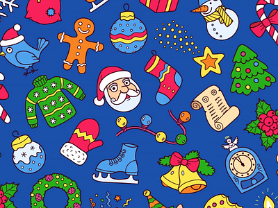 Christmas Pattern christmas holiday pattern santa seamless season tile winter