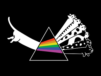 Spectrum Cat cat feline illustration optical pet physics prism rainbow spectrum