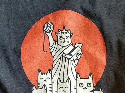 I Love Meow York Shirt animal cat character illustration logo manhattan new york new york city pet product statue of liberty t-shirt