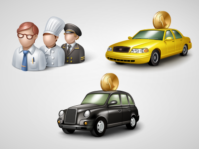 Illustrations for GetTaxi website cab gettaxi icon iconka london money ny professions taxi