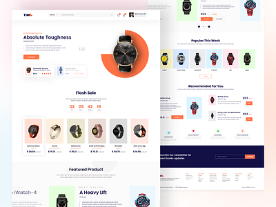 Watch E-commerce Website Design Concept