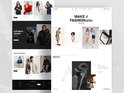 AVAKEEN : Ecommerce Fashion Store UI Concept e-commerce website ecommerce business ecommerce design fashion homepage design nike sale store