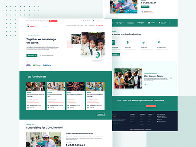 FundNepal : Online fundraising platform charity donation fundraising homepage landingpage redesign webdesign
