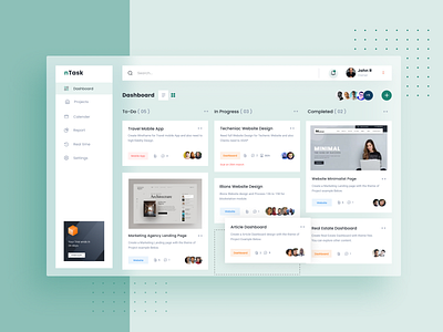 nTask : Task Management design clickup dashboard notion task management trello ui design ux